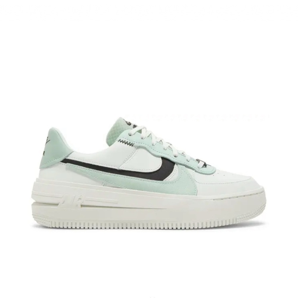 Nike barely green air force 1 double swish